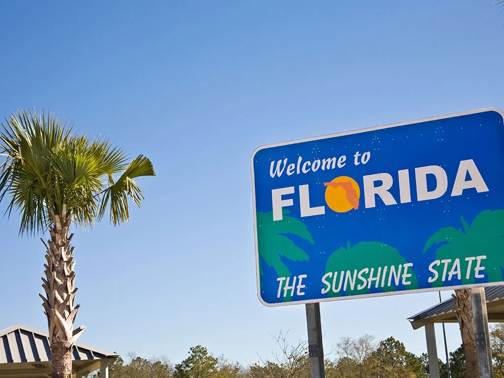 Florida welcome sign