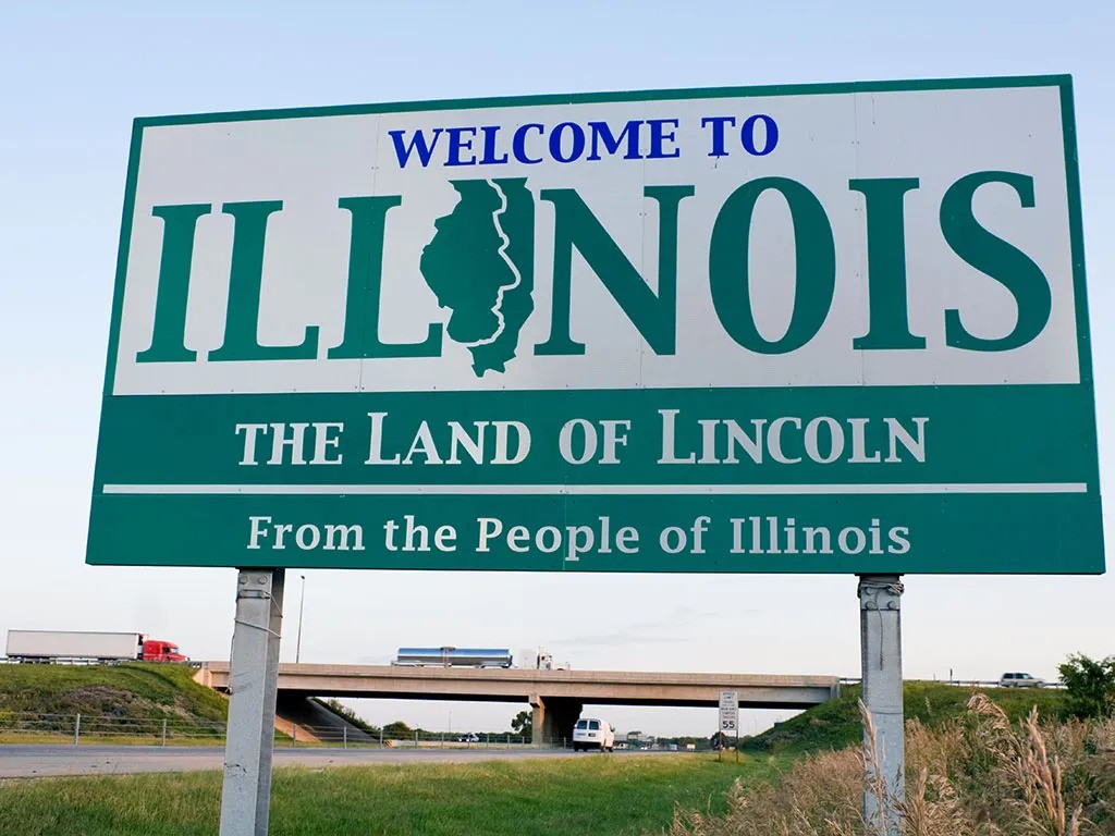 Illinois welcome sign