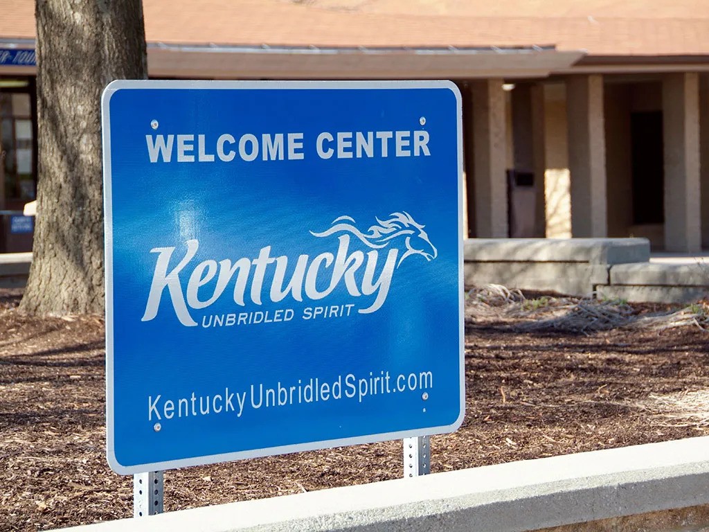 Kentucky welcome sign