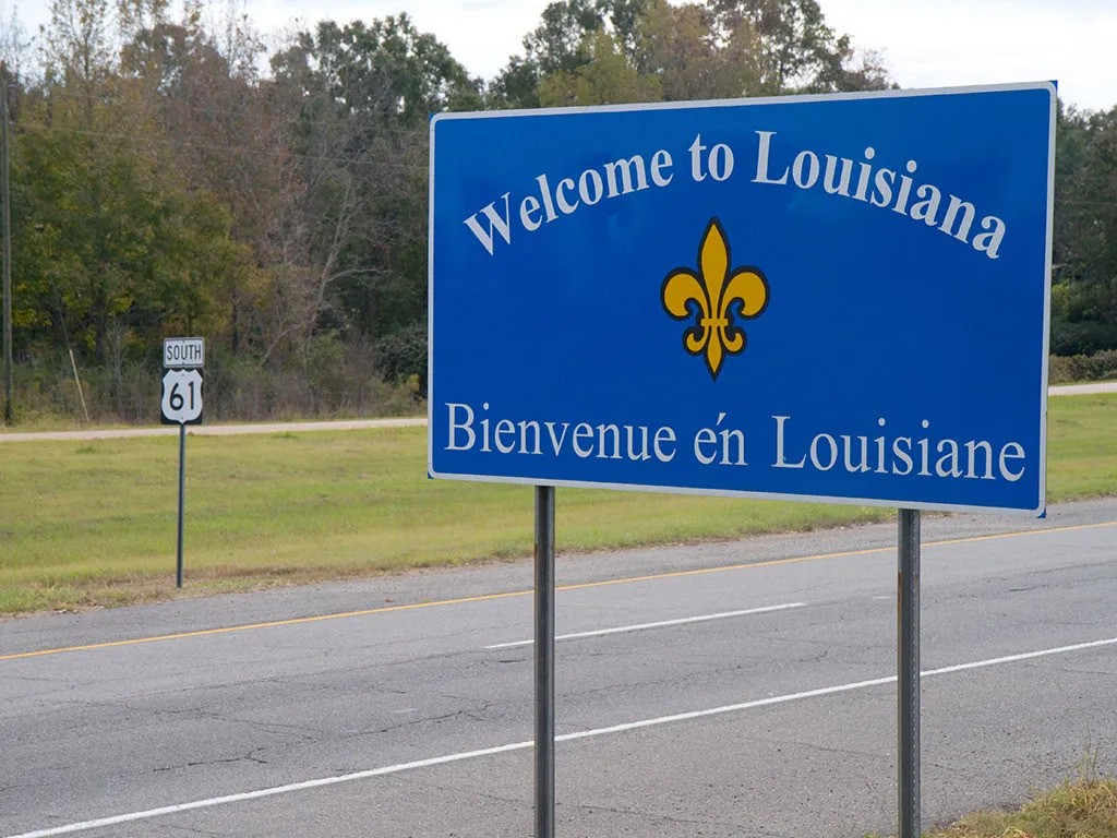 Louisiana welcome sign