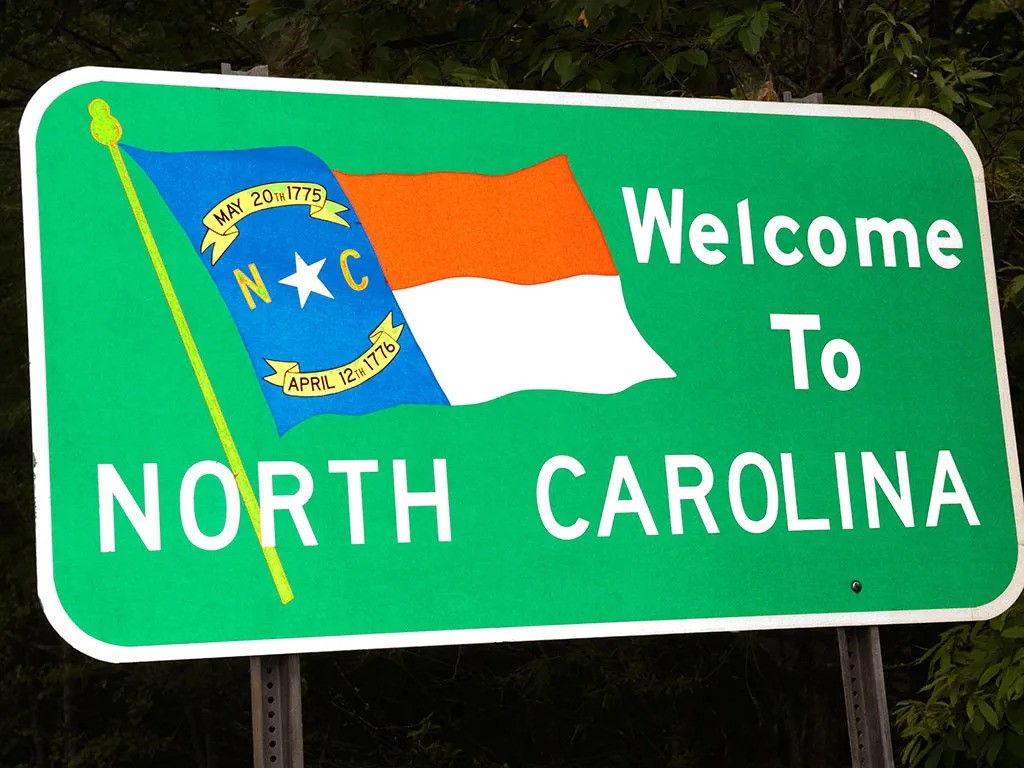 North Carolina welcome sign