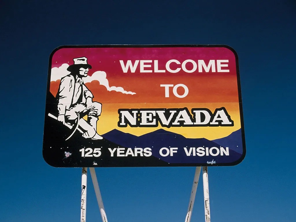 Nevada welcome sign