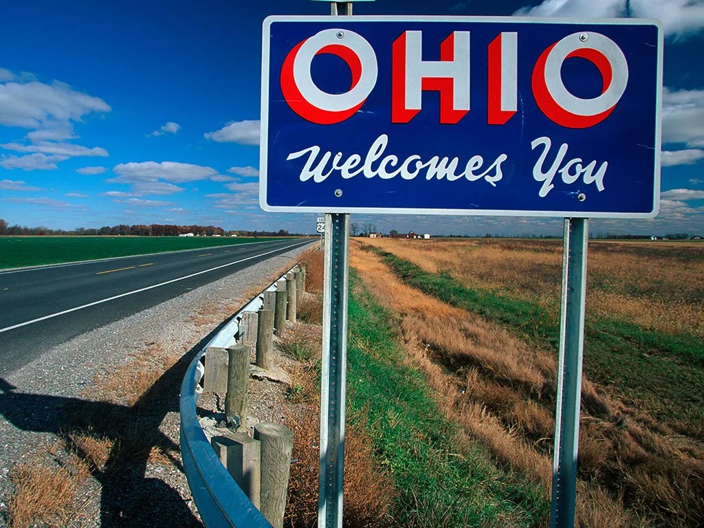Ohio welcome sign